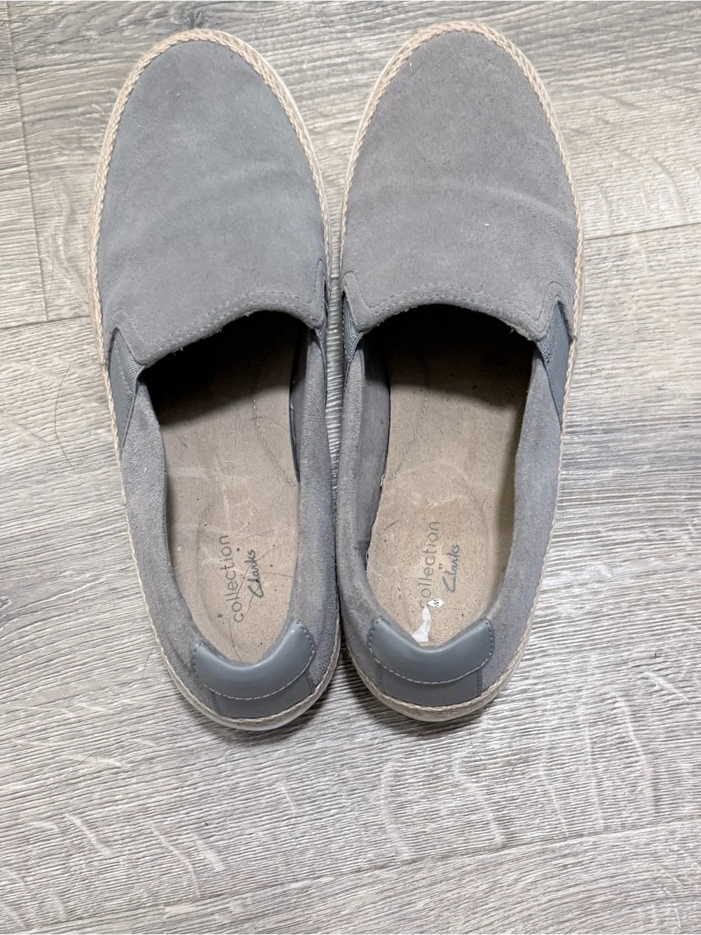 Clarks Gray Slip-On Espadrille-Trim Sneakers - Picture 5 of 6